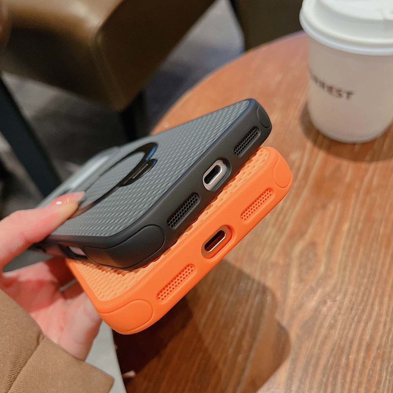For iPhone 17 Pro Max 16 15 14 Shockproof Stand Mag Safe Heat Dissipation Case gallery