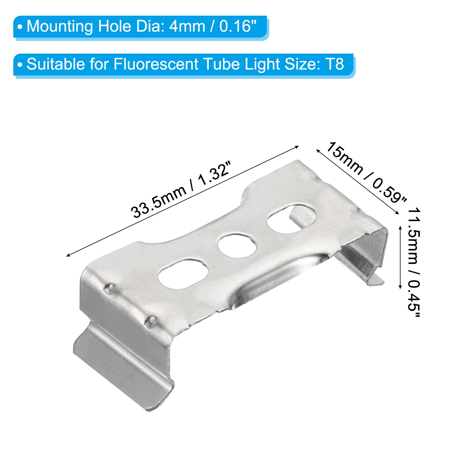 50pcs T8 LED Light Brackets Fluorescent Tube Mounting Clip Holder Hanger Clamps gallery