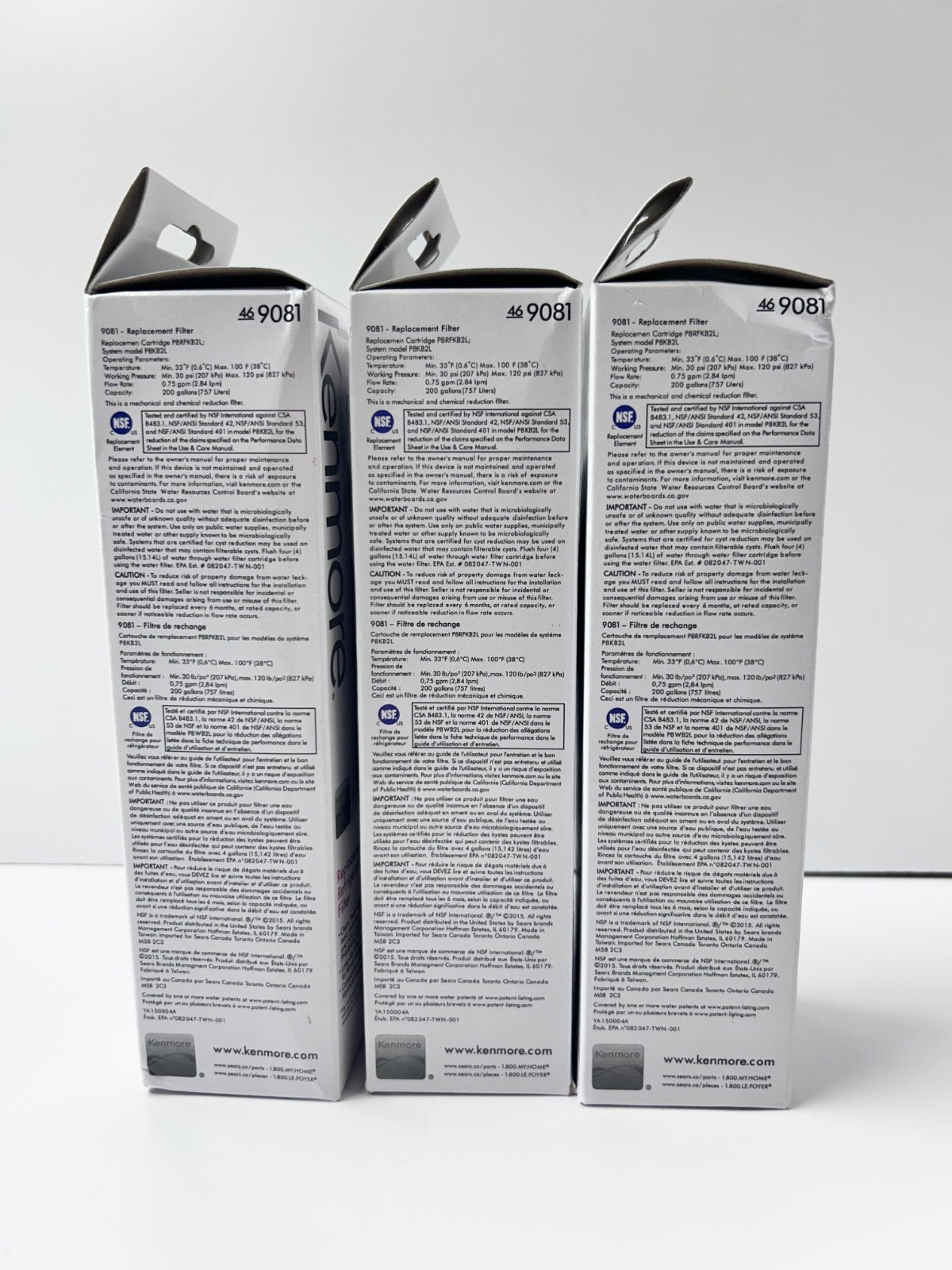 3 PACK - Kenmore 46 9081 Water Filter New In Box gallery
