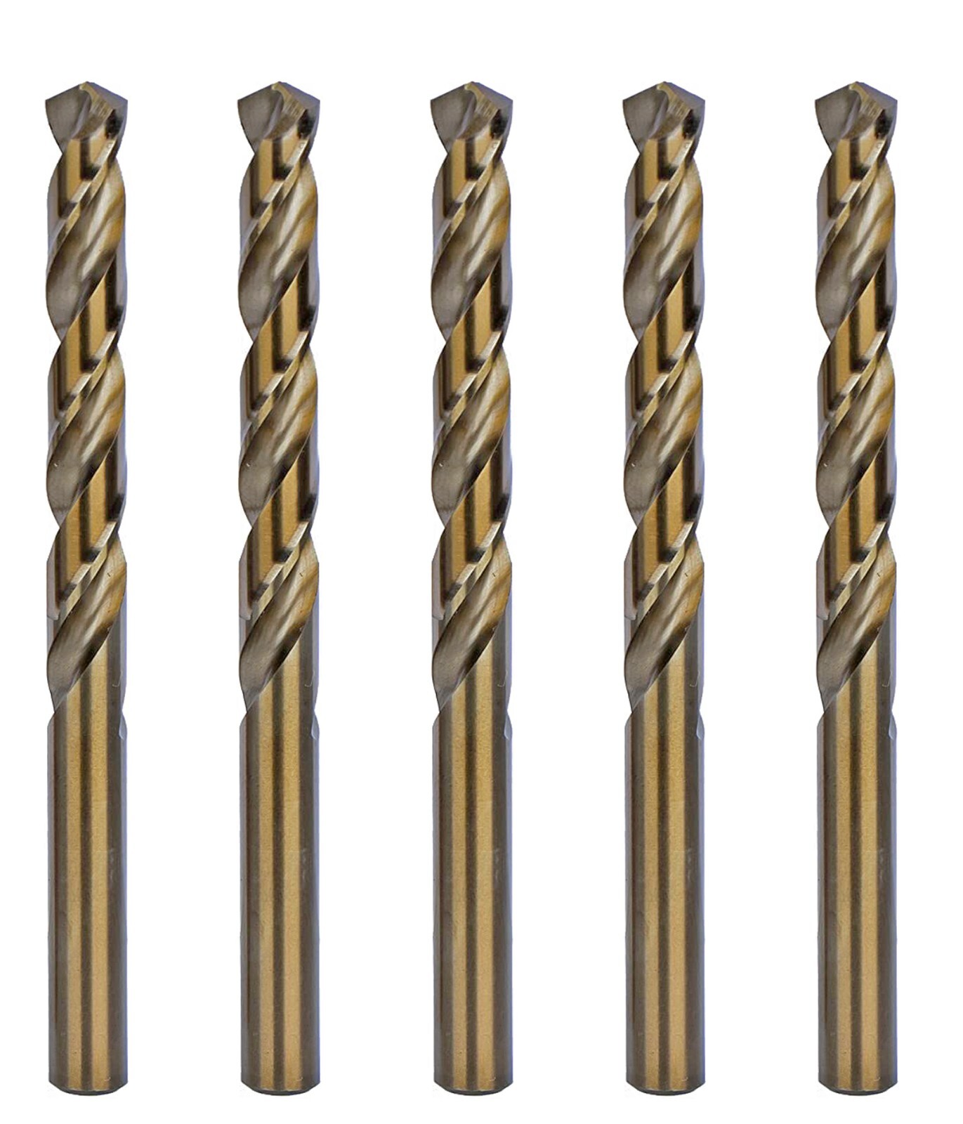 HSS Cobalt Drill Bit Set 5Pcs 25/64 in. M35 Co Jobber Twist Metalworking Drill gallery