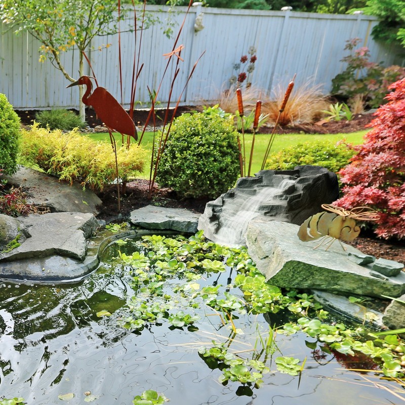 Algreen ALG91959 Tranquility Outdoor Preformed Water Garden Pond Waterfall gallery