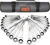 22PCS Ratcheting Wrench Set SAE Metric 72T w/ Pouch gallery