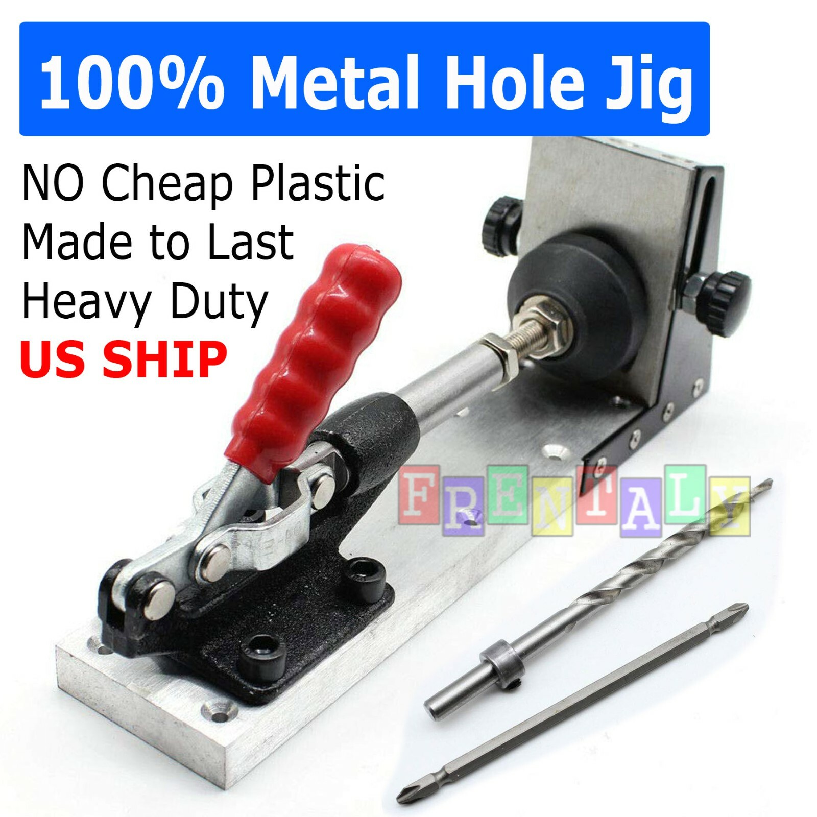 Pocket Hole Jig Drill Guide Master Kit Carpenter Joinery System Woodworking New gallery