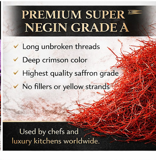 Saffron Threads Kashmiri Premium Saffron Threads, Grade AAA+ Super Negin gallery