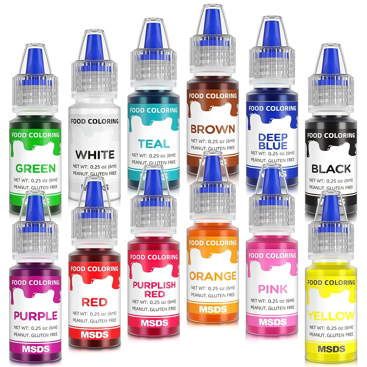 12 Colors Food Coloring Set - Vibrant Liquid Food Colors Frosting Dye gallery