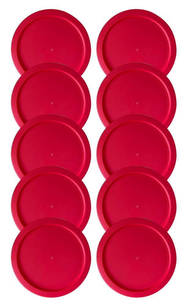 Replacement Lid for Pyrex 1-CUP Storage Cover 4" Bowl 7202-PC Red (10-Pack)
