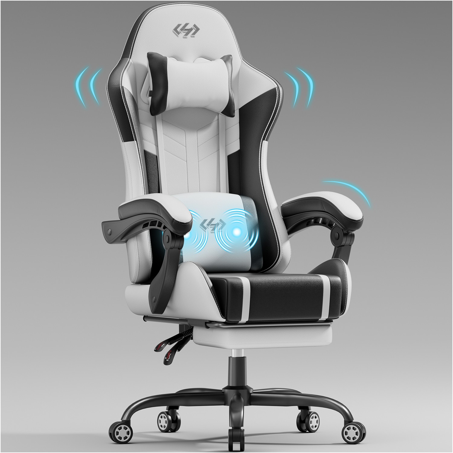 Massage Gaming Chair with Footrest, Computer Chair with Headrest, Gamer Chair gallery