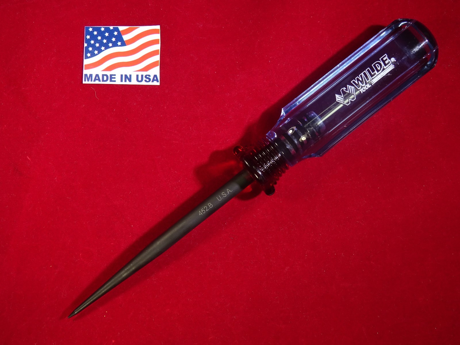 Wilde Tool 452B USA MADE 8” Long Industrial Scratch Awl & Punch & Leather Tool gallery
