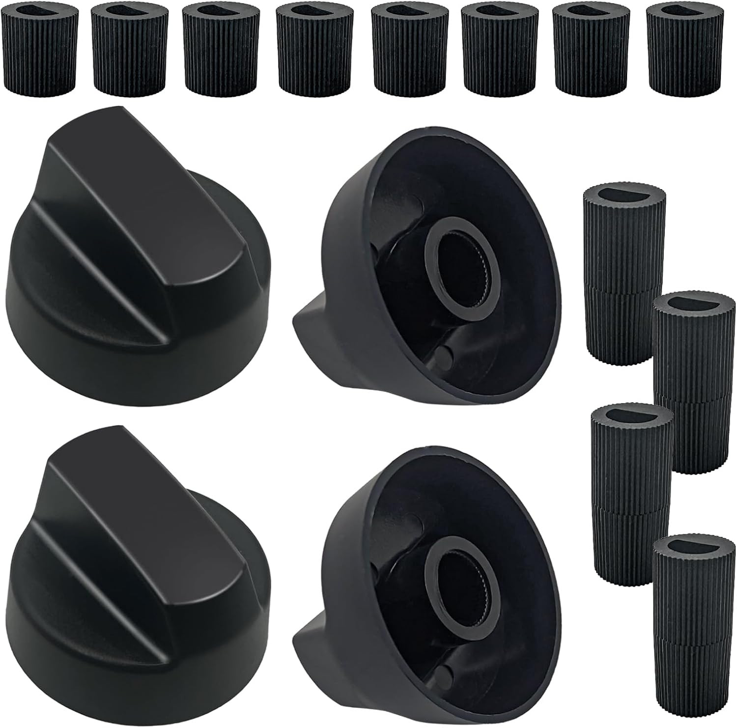 4 Pack Black Upgrade Universal Knobs Replacements Control Switch Knob with 12 Ad gallery