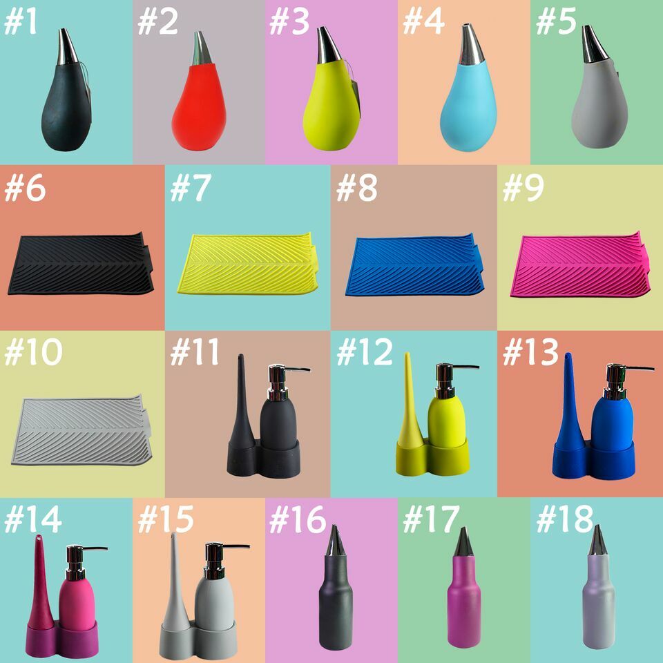 FLOW Silicone Edition Kitchen & Bathroom Essentials In Different Colors gallery