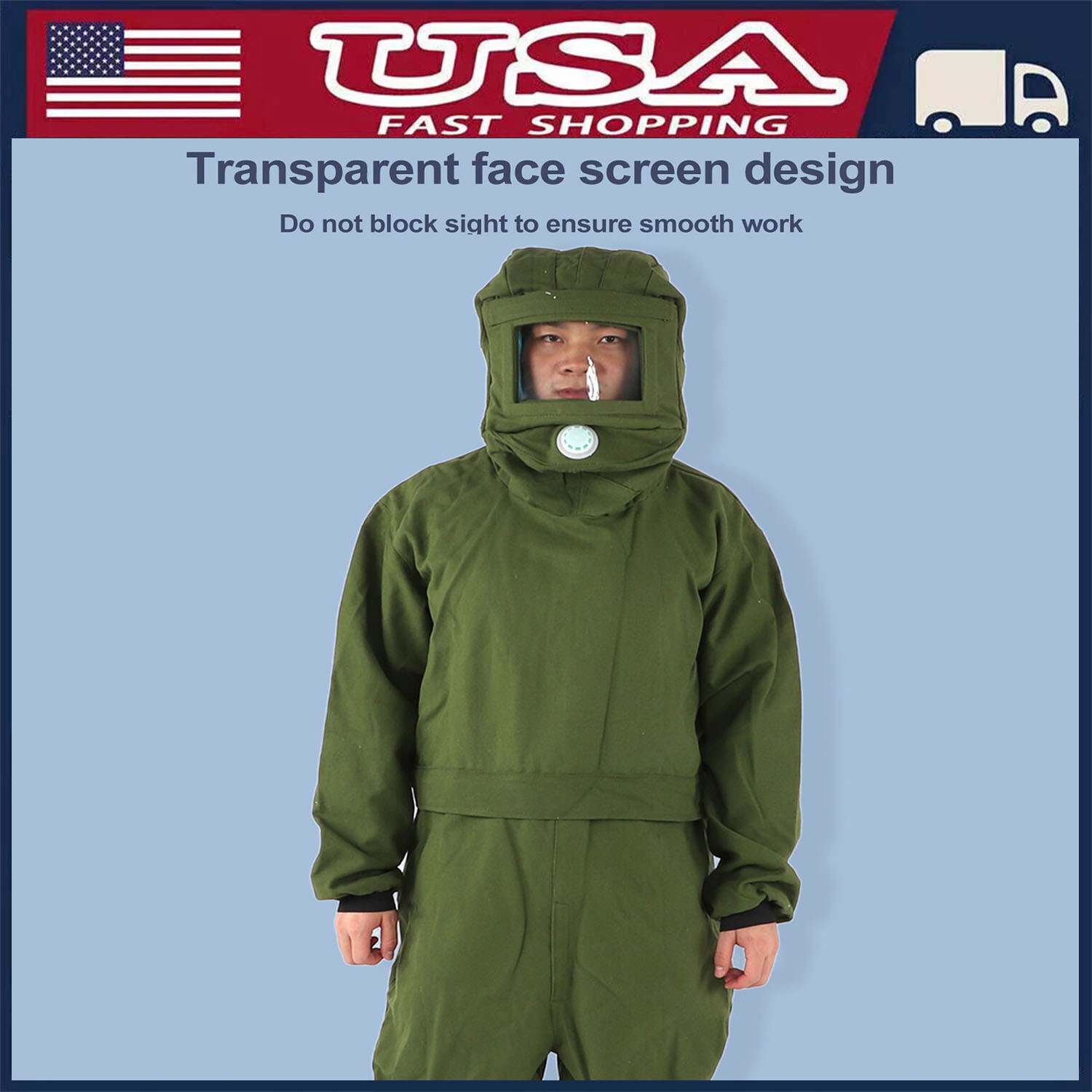 Sand Blasting Suit Protective Hood Splash Work Protection Protective Mask New gallery