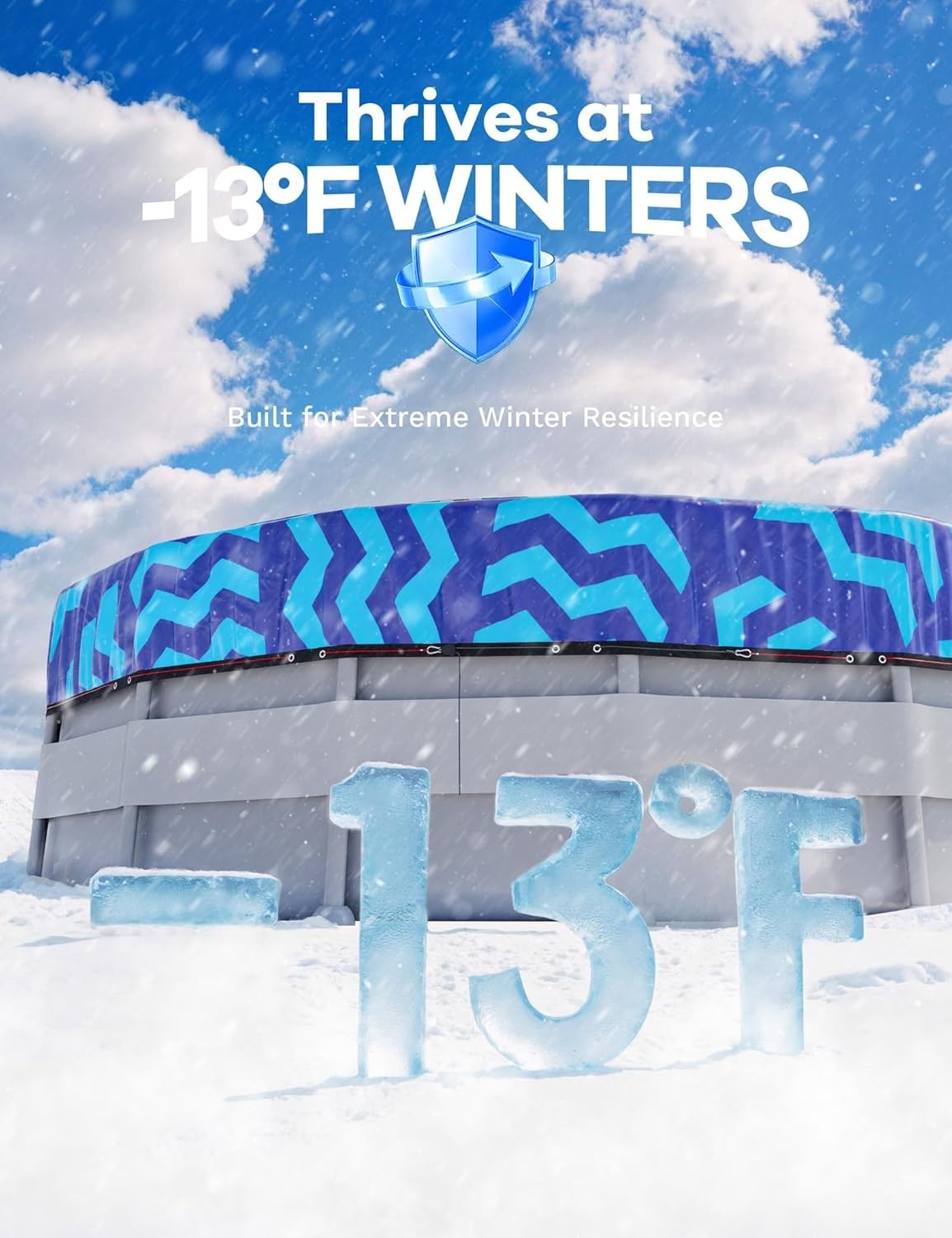 POOLHACKER 21 ft Round Winter Pool Cover for Above Ground Pool Extra Thick 420D gallery