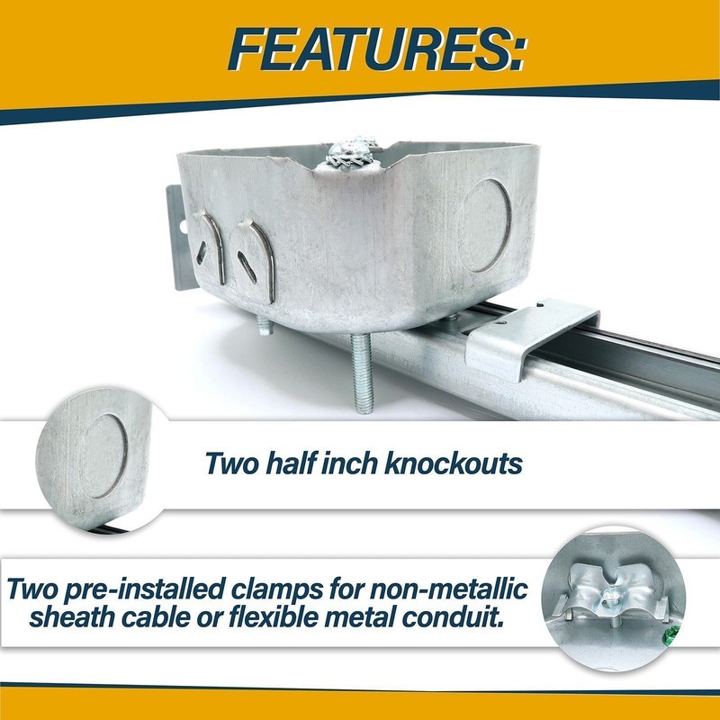 (4-Pack) Ceiling Fan Mounting Bracket with Adjustable Bar Hanger, 1-1/2''... gallery