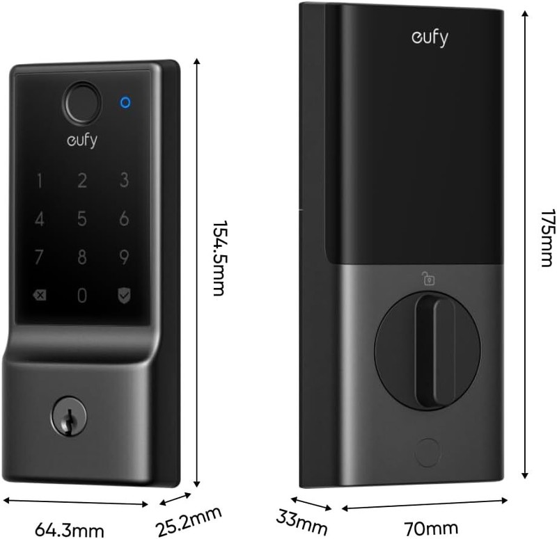 eufy Smart Lock E31 Fingerprint Keyless Entry Door Lock w/ Apple Home Ecosystem gallery