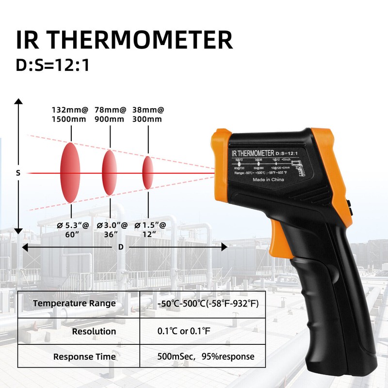 Digital Infrared Thermometer Temperature Gun Laser IR Cooking -50°C-550°C US gallery