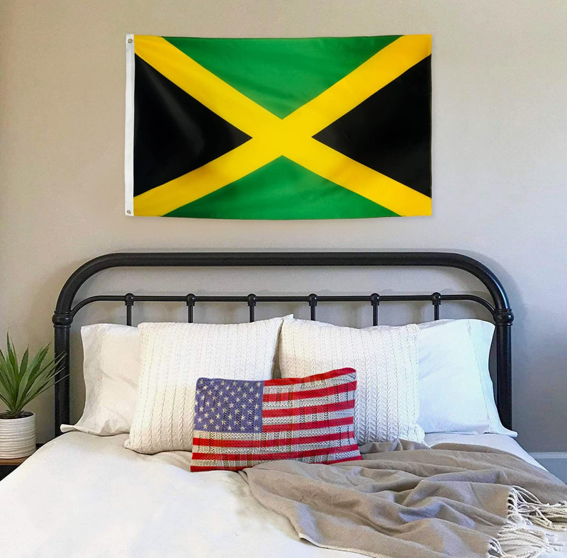 DANF Jamaica Flag 3X5 Ft Thick Polyester, Fade Resistant, Brass Grommets, Canvas gallery