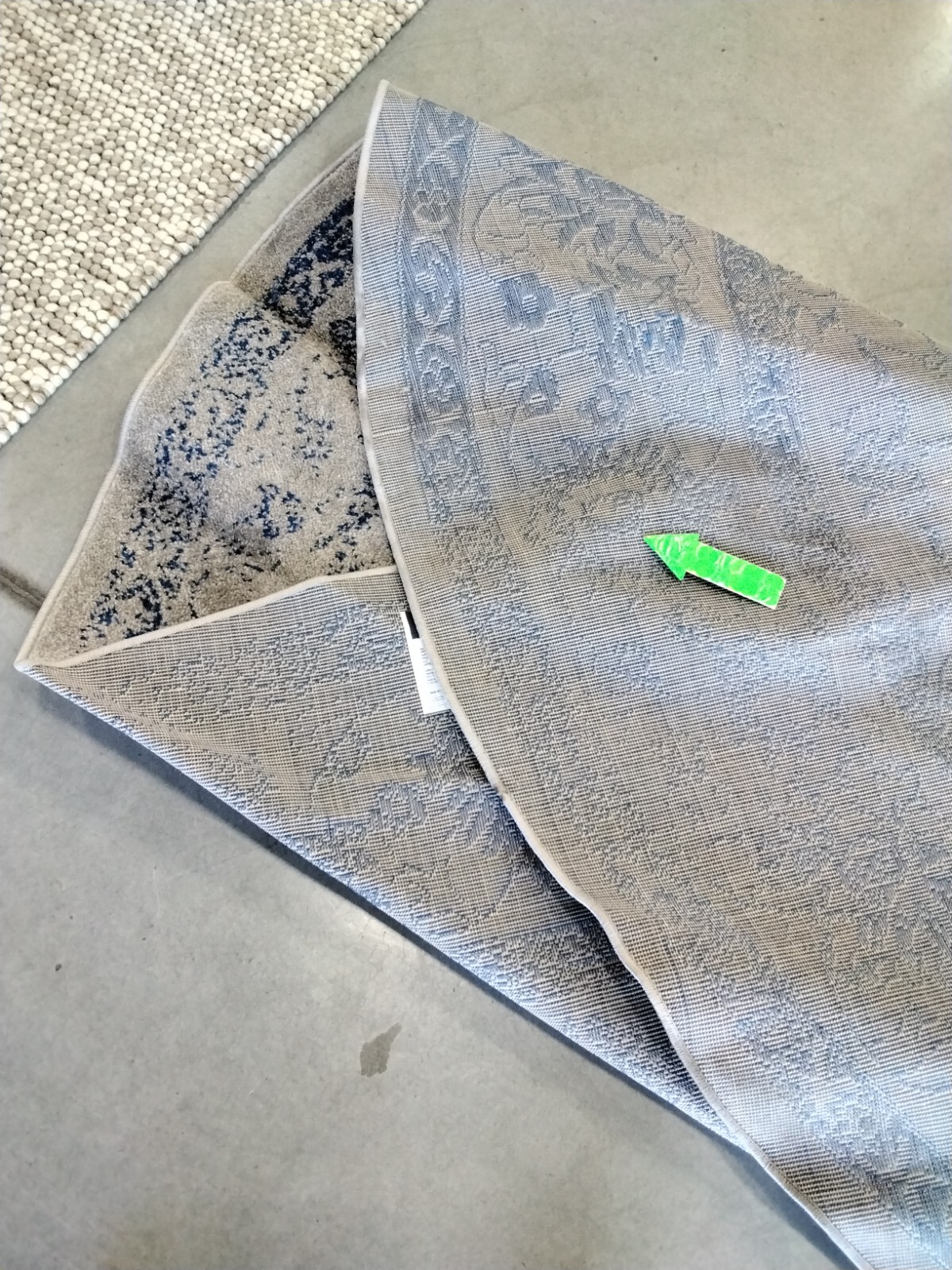 GREY / BLUE 10' X 10' Round Back Stain Rug, Reduced Price 1172756218 ADR109A-10R gallery