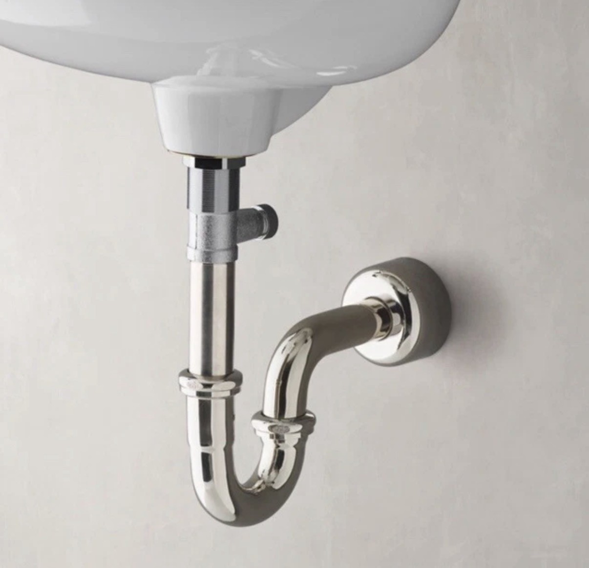 Restoration Hardware Universal Traditional Drain P-Trap Kit Polished Nickle gallery