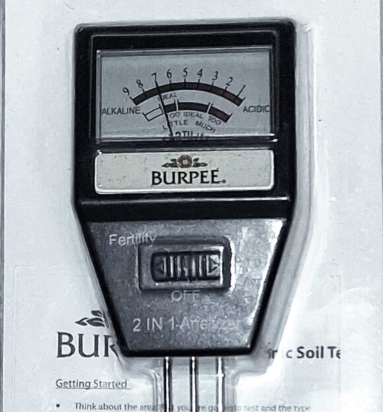 Burpee Electronic Soil Tester For pH & Fertility No Batteries Required NEW gallery