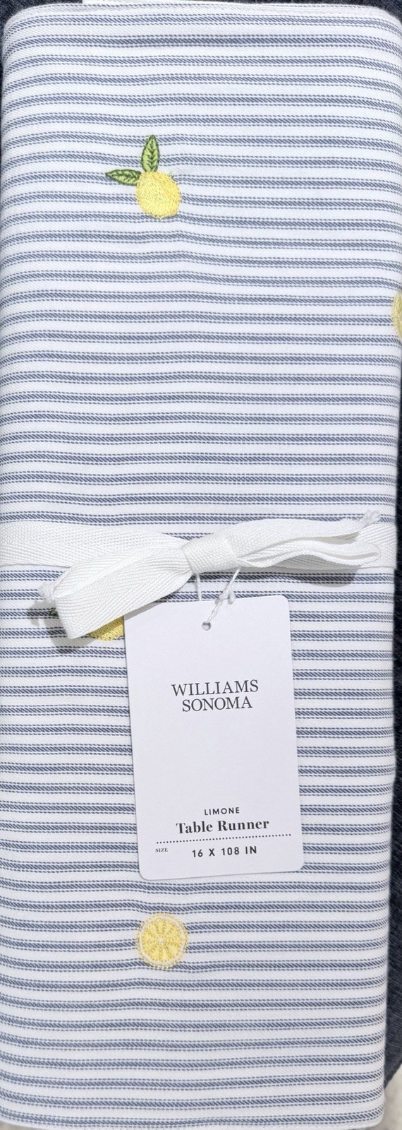Williams-Sonoma Limone Striped Table Runner 16”x108” gallery