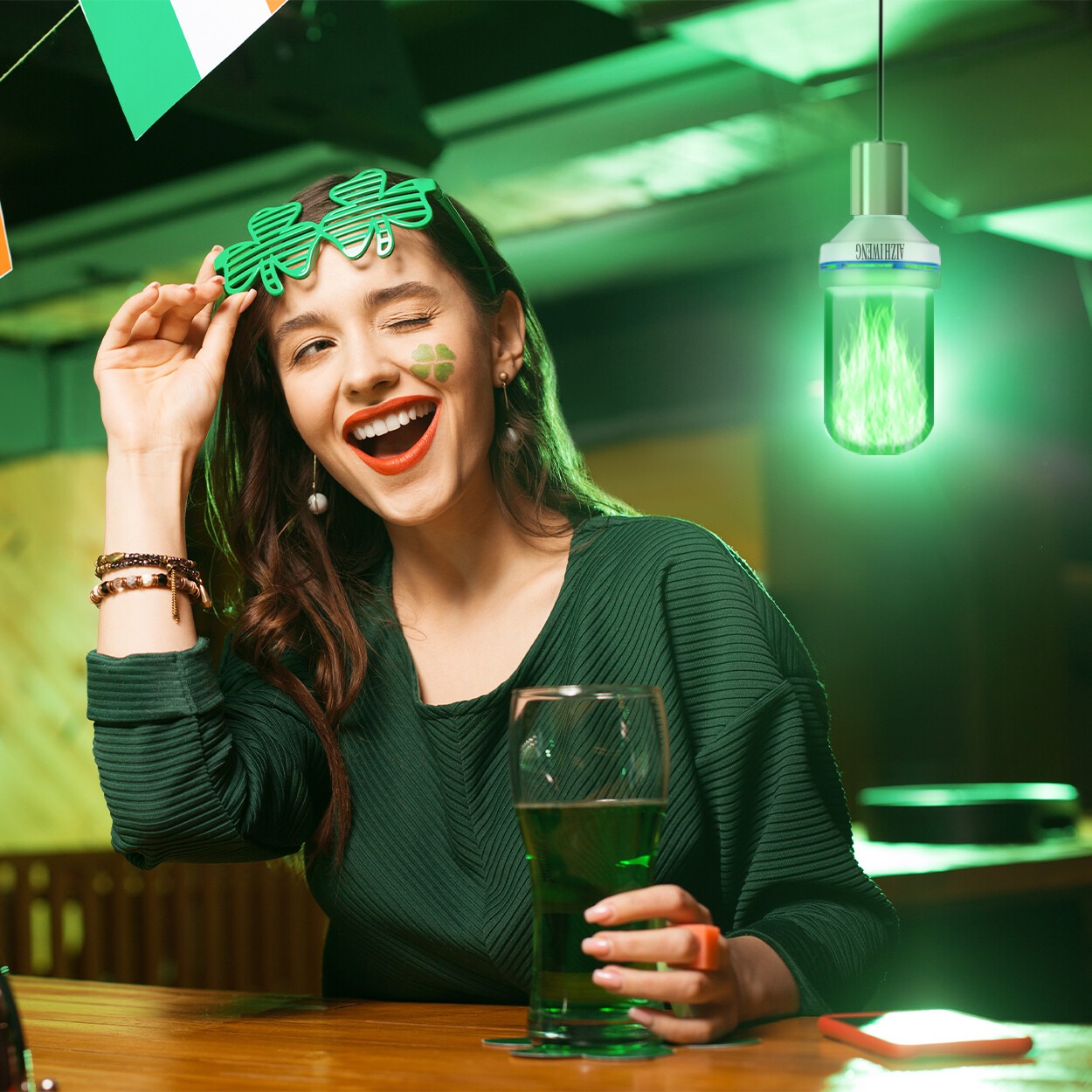 LED Flame Light Bulbs 4 Modes Fire Light Bulbs E26 Base for Christmas Decoration gallery