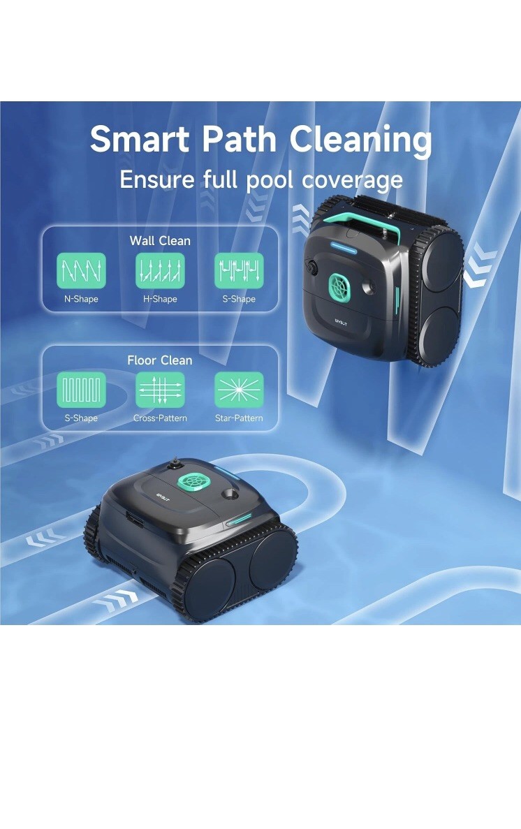 WYBOT C2 Robotic Pool Cleaner, Cordless Pool Vacuum for Inground Pools gallery
