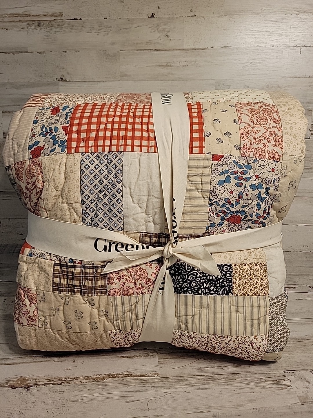 Greenrow BETTY REMNANT PATCHWORK QUILT Twin 86 in × 86 in gallery