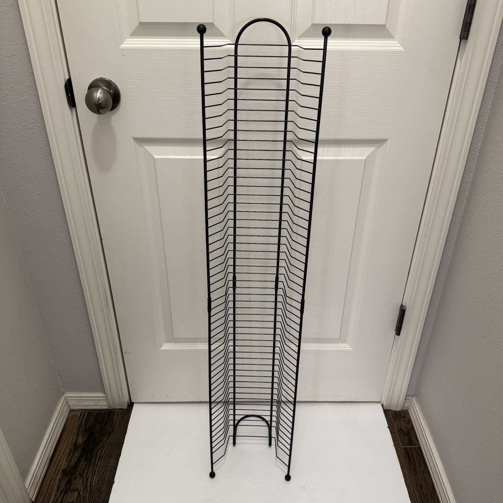 42 Inch Metal DVD / Game Storage Rack Tower Holds 52 Discs Wire Stand Vintage gallery