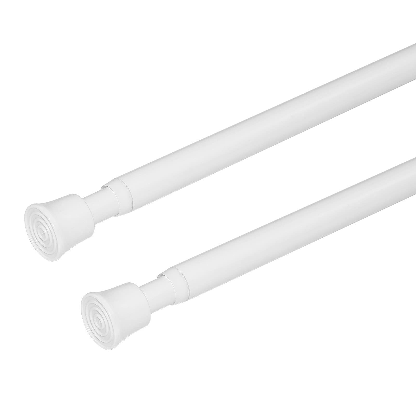 Small Tension Rods 2-Pack 11-17 Inch White for Windows Closets RV Cupboards gallery