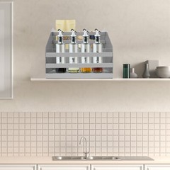 Pull Down Cabinet Organizer 2 Tier Pull-Out Cabinet Wall Shelf Spice Dishes Rack