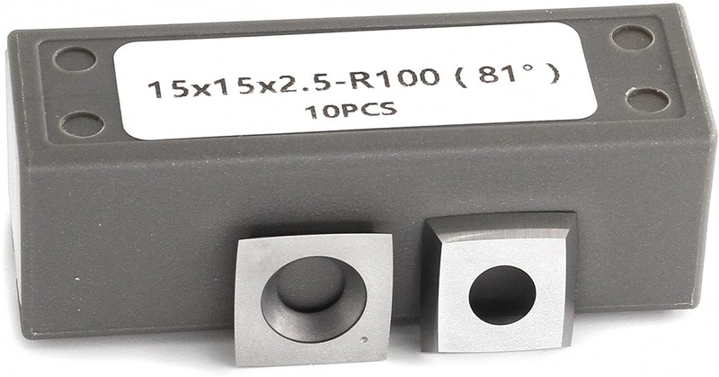 15x15x2.5mm Carbide Inserts 4" Radius For Grizzly H9893 H7354 Byrd Shelix -10PCS gallery