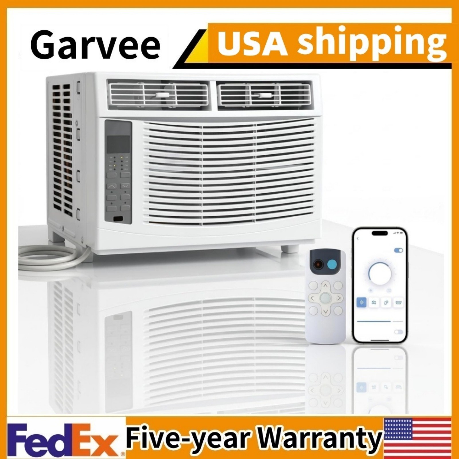 🔉6000 BTU Window Air Conditioner Smart App Control Room AC Unit Quiet 50dB Slee gallery