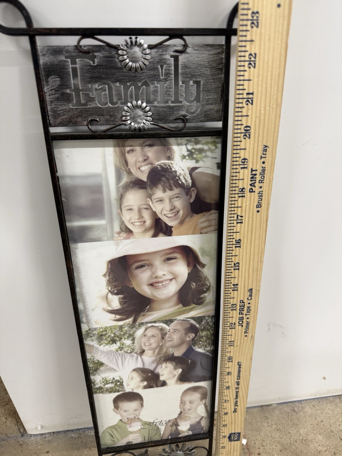 Collage Picture Frame 23”x6” Wall Hanging Multiple Family 4 Photos gallery