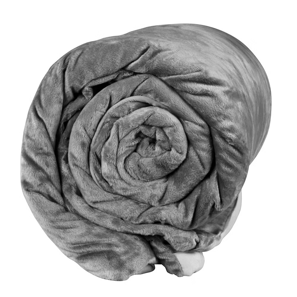 48"x72" 15lbs Temperature Balancing Weighted Blanket Gray - Tranquility gallery