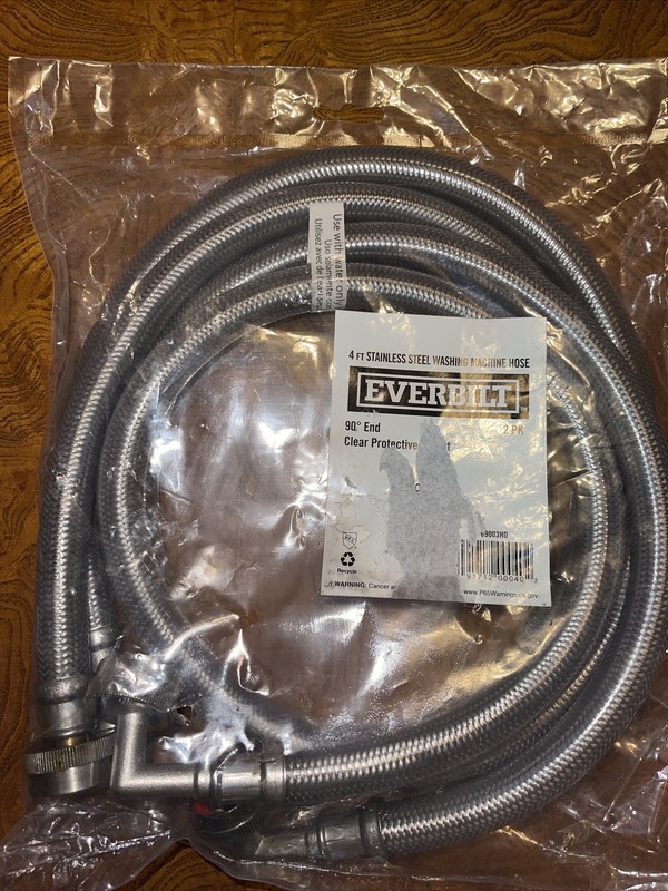 Everbilt 4 Ft. Polymer Coated Stainless Steel Washing Machine Connector gallery