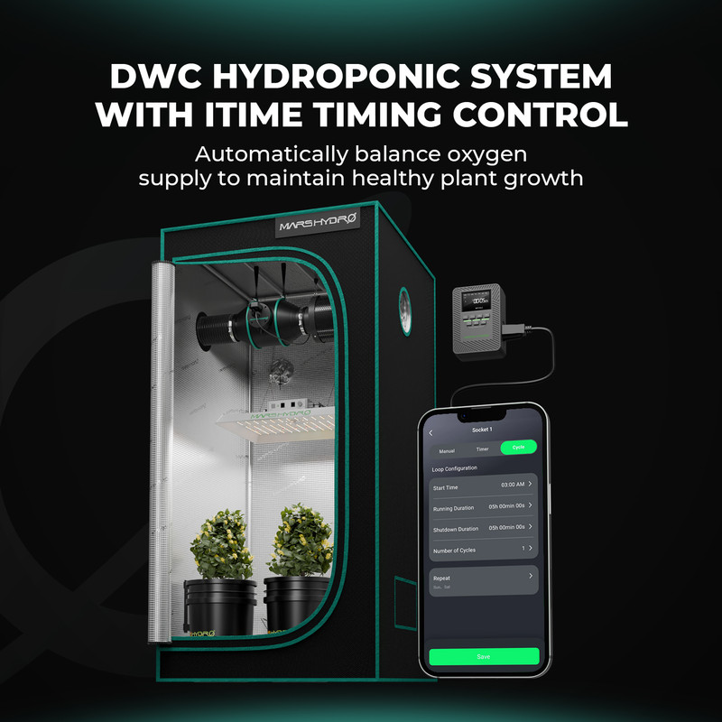 Mars Hydro DWC Hydroponics Grow System 5 Gallon Deep Water Culture with 2 Bucket gallery