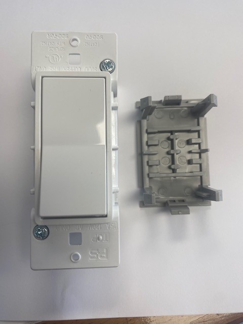 MOBILE HOME PARTS SELF CONTAINED PADDLE (TOGGLE) LIGHT SWITCH - WHITE gallery