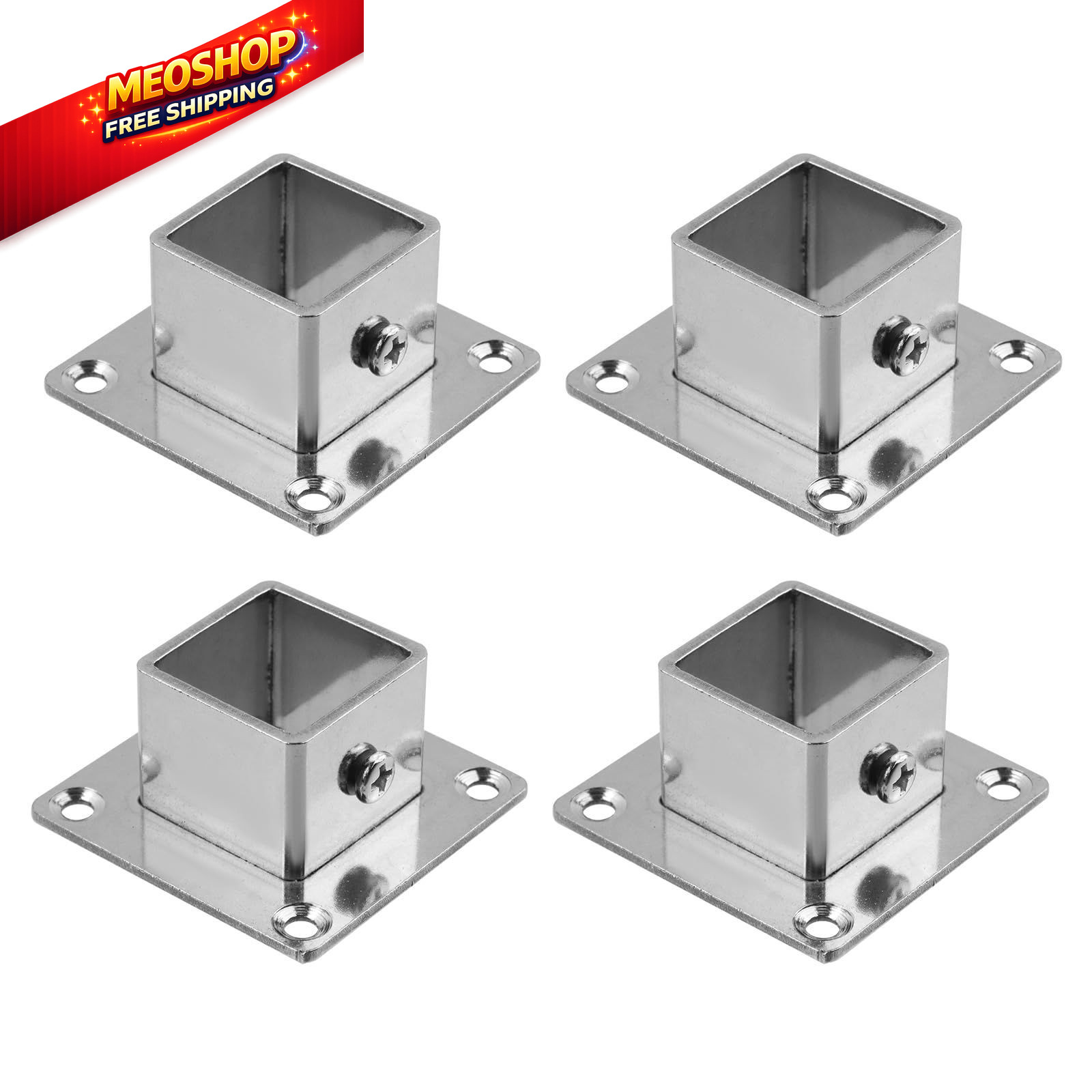 Coshar 4Pcs Square Post Base Stainless Steel 1" x 1", gallery