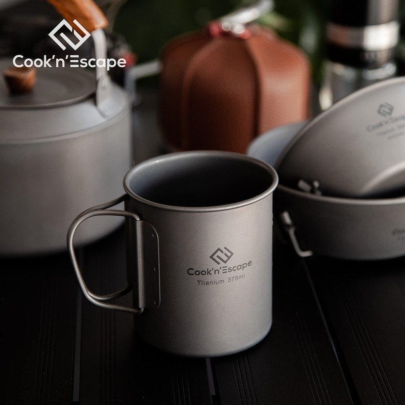 375ml Small Titanium Cup, Camping Coffee Mug Lightweight Backpacking Titanium... gallery