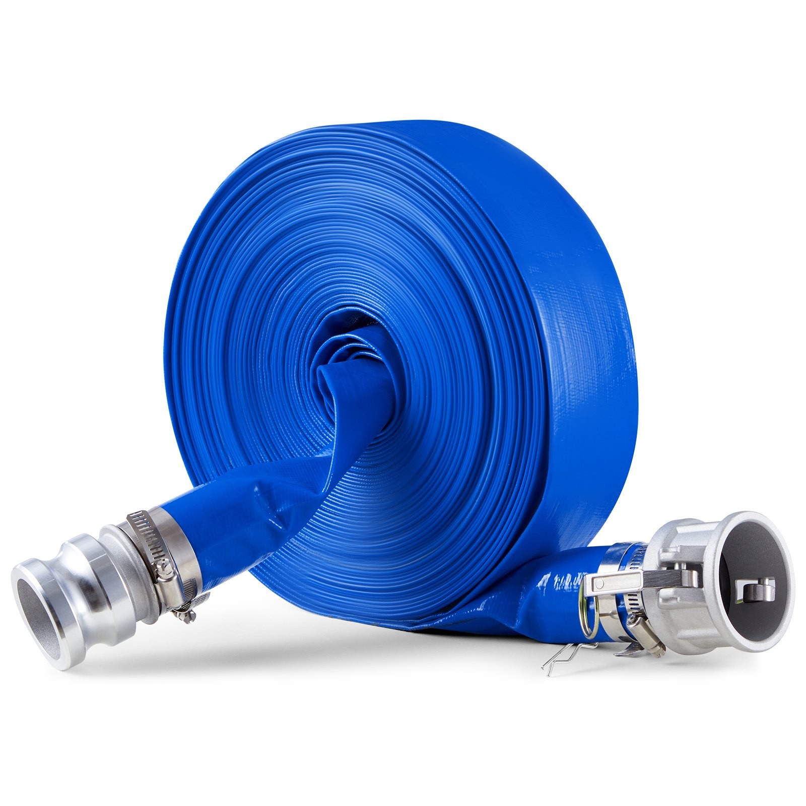 Backwash Hose, 2 in x 100 ft, Blue High Quality PVC Hose, with Clamps, Camlock, gallery