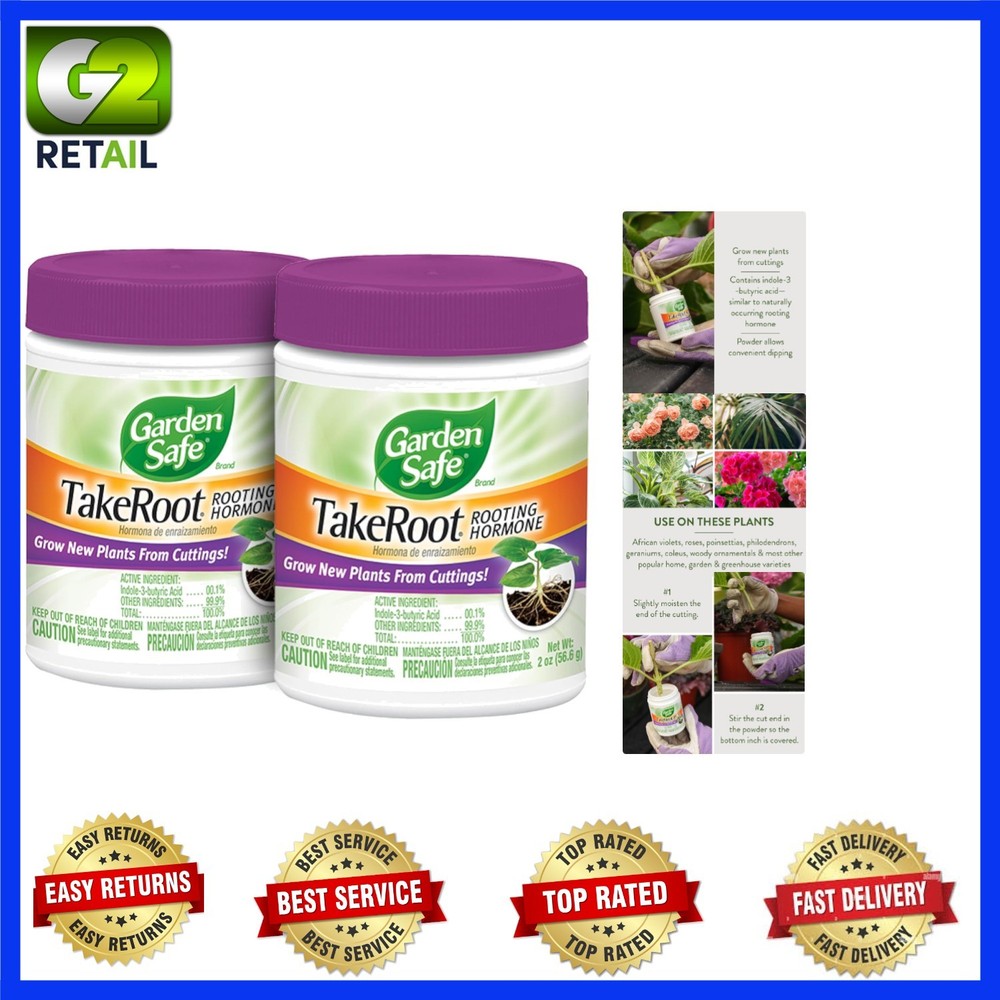2 Pack TakeRoot Rooting Powder - Boost Your Plant Growth & Propagation Success