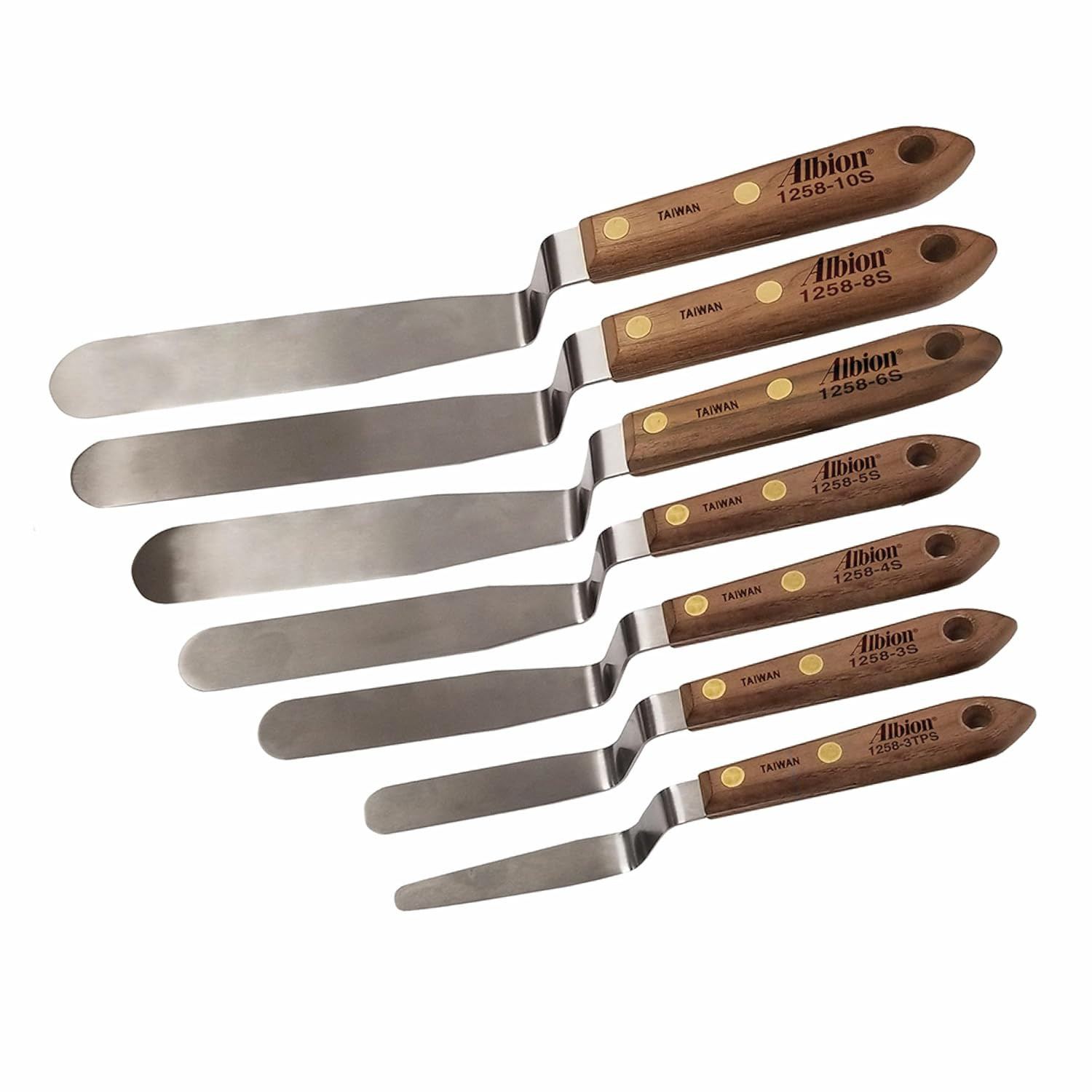Engineering 1258-G01 7-Piece Classic Offset Caulk Tooling Spatula Set, Stainless gallery