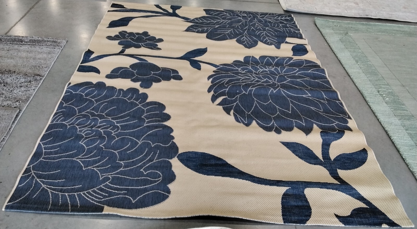 BEIG / BLU 6'-7" X 9'-6" Back Stain Rug Reduced Price 1172742439 CY7321-233A25-6 gallery