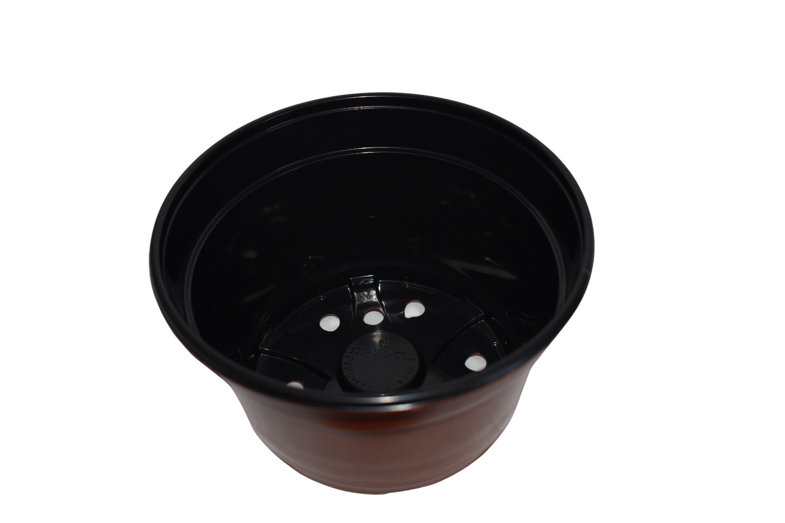 8" Round BROWN PLASTIC MUM POTS - SET OF 25- {8" x 5"} flower nursery pan gallery