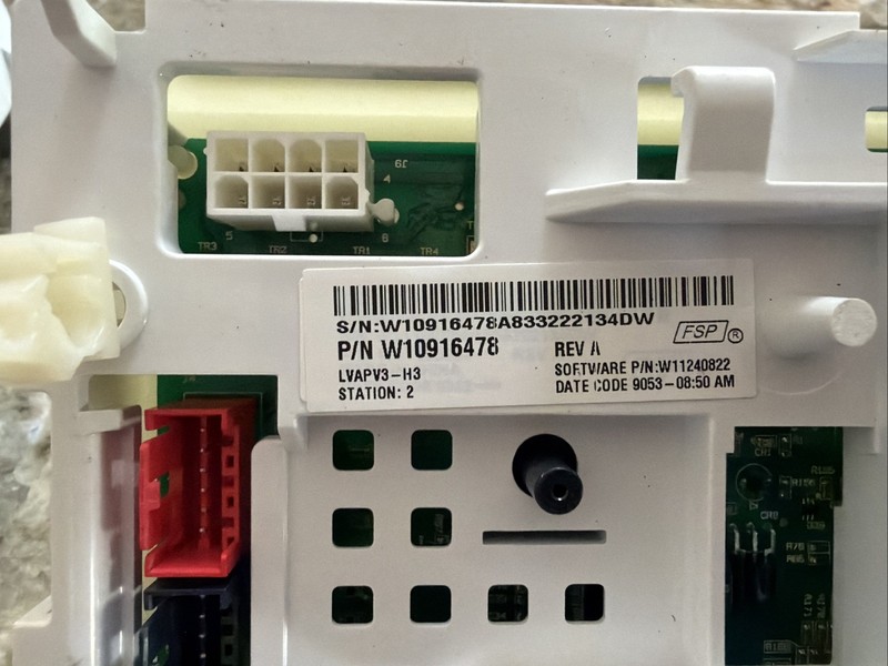 Whirlpool Washer Electronic Control Board W10916478 OEM Genuine USED Working gallery