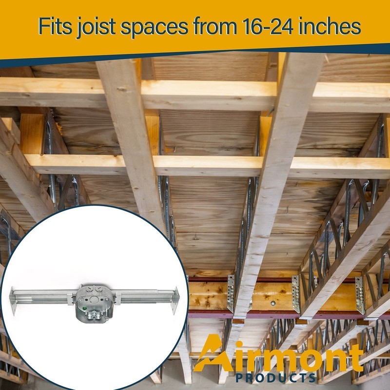 (4-Pack) Ceiling Fan Mounting Bracket with Adjustable Bar Hanger, 1-1/2''... gallery