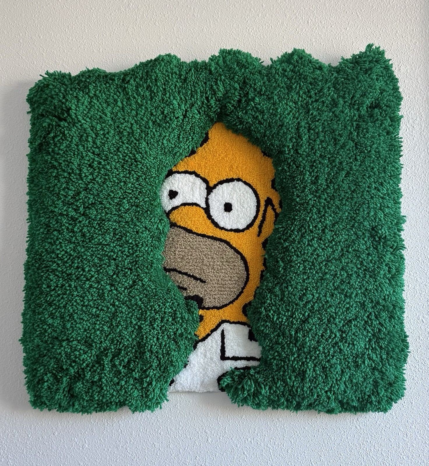 Homer The Simpsons in Bush Handmade Custom Tufted Rug Floor or Wall Mount 31'' gallery