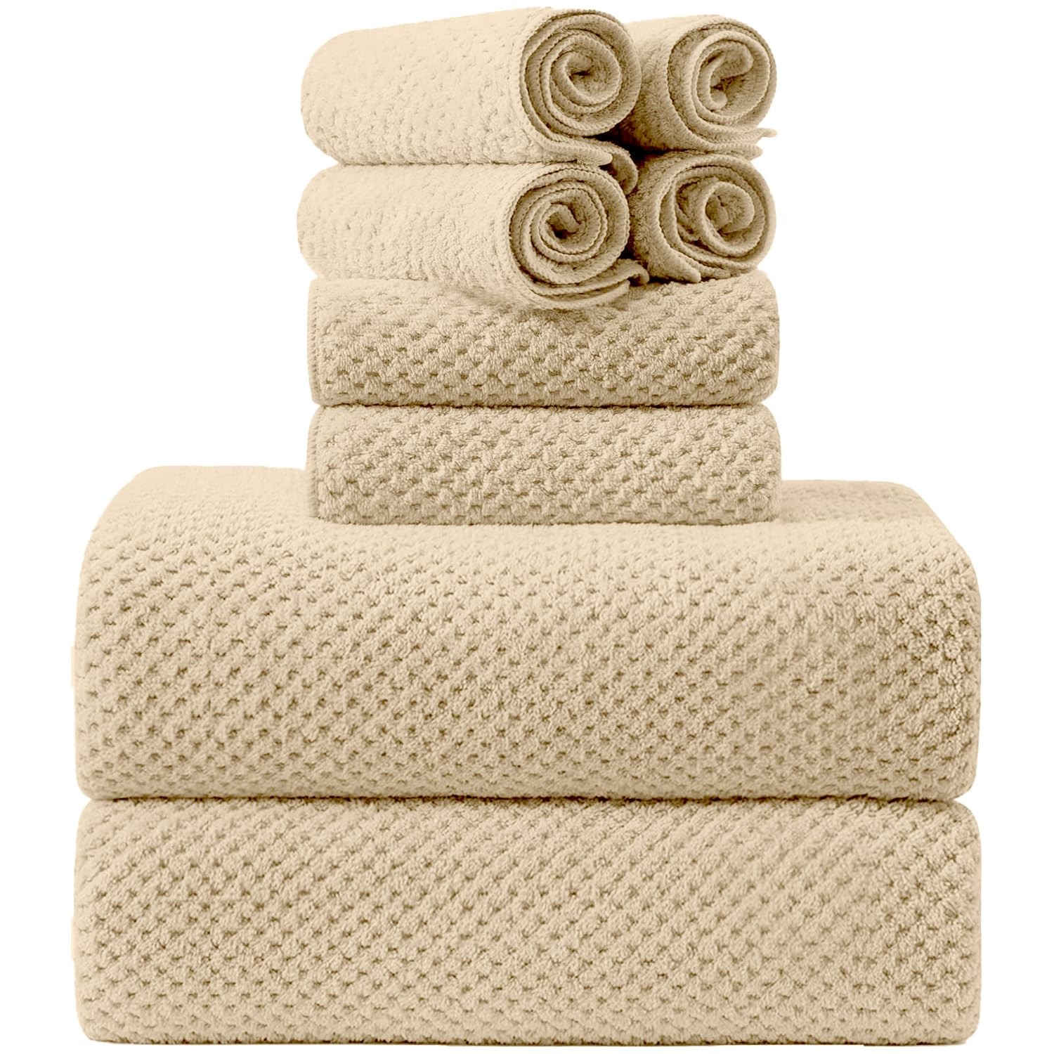 8-Piece Bath Towel Set, 2 Extra Large Bath Towel Sheets, 2 Hand Towels and 4 ... gallery