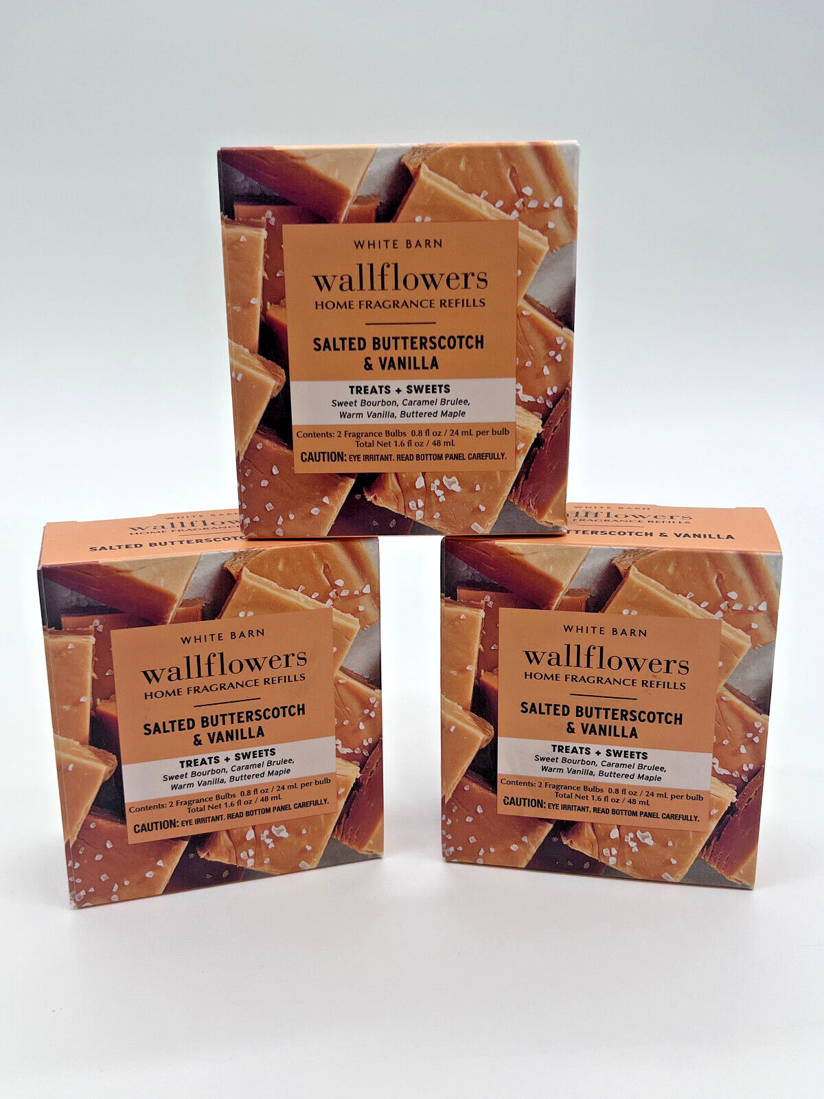 Bath & Body Works Wallflower Refills SALTED BUTTERSCOTCH & VANILLA 2-pack - x3 gallery
