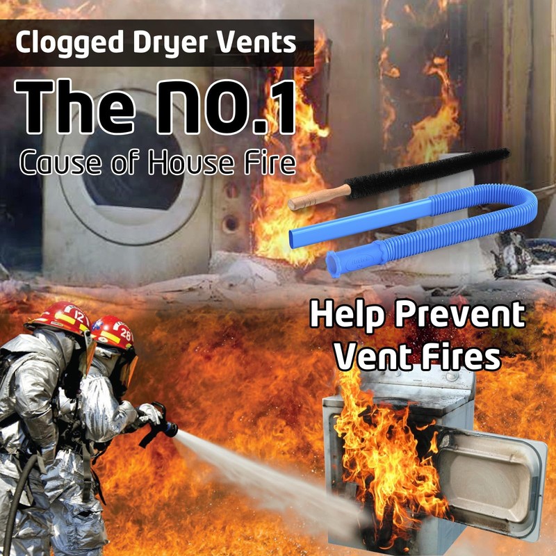 PetOde 2 Pieces Dryer Vent Cleaner Kit Compatible with Most Vacuum Cleaner, gallery